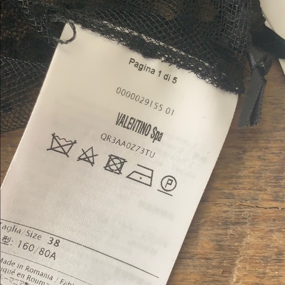 Red Valentino S/S Sheer Puff Top with Cami - Picture 6 of 6